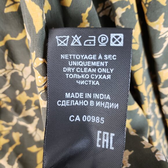 ISABEL MARANT Amirya Floral Top Blouse Bronze Balloon Sleeves size 38 / M - Picture 12 of 15